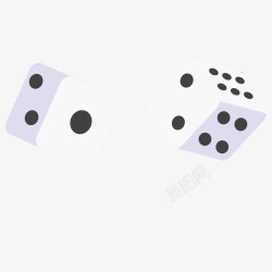 黑点白底游戏用的筛子矢量图素材