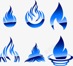 鐑熼浘鏁堟灉蓝色火焰矢量图高清图片