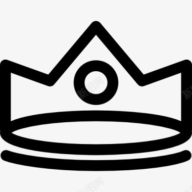 皇冠的轮廓圆轮廓的中心图标图标