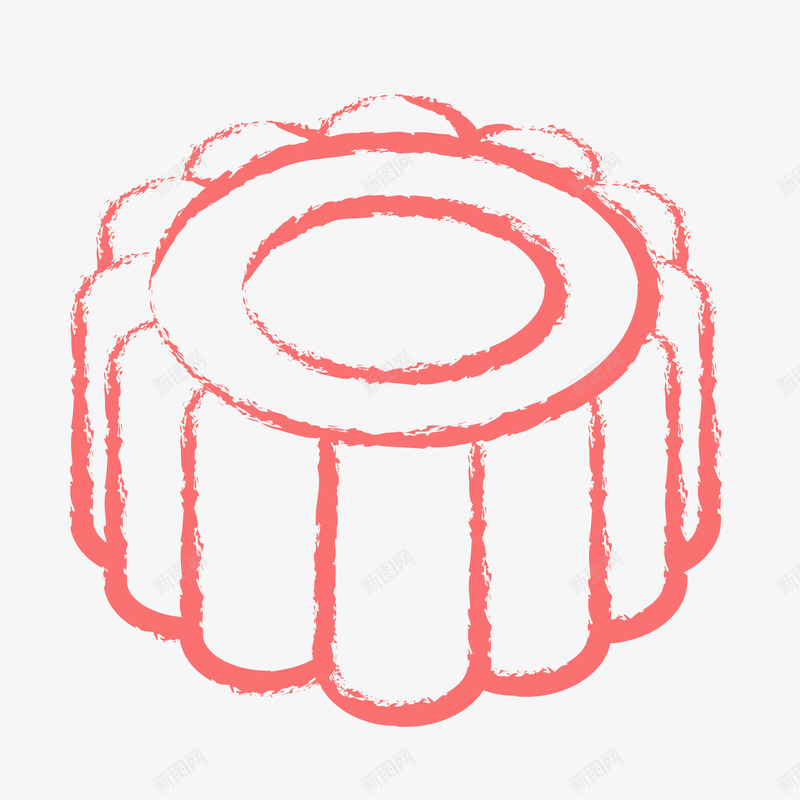 红色月饼png免抠素材_新图网 https://ixintu.com 中秋节 创意 卡通 手绘 月饼 水彩 甜食 红色 食物