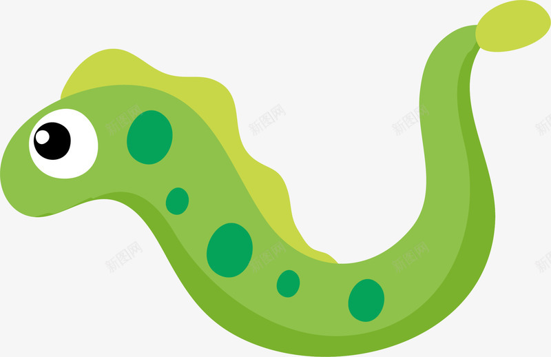 海洋生物绿色鳗鱼png免抠素材_新图网 https://ixintu.com 一条鱼 海洋生物 海生生物 海鳗鱼 绿色斑点 绿色鳗鱼