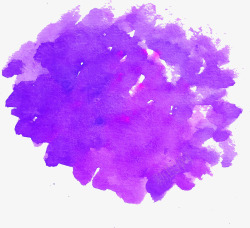 紫色水彩笔刷素材