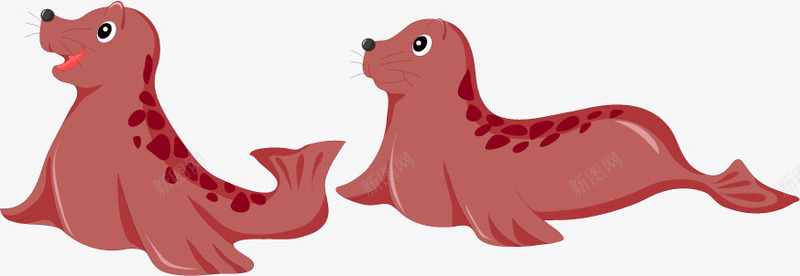 卡通小海豹png免抠素材_新图网 https://ixintu.com AI格式矢量 卡通可爱 小海豹 海洋动物 矢量动物