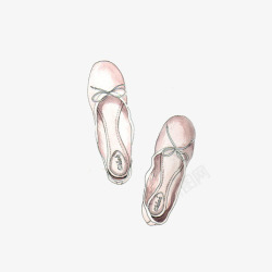 芭蕾舞鞋色彩手绘芭蕾舞鞋高清图片