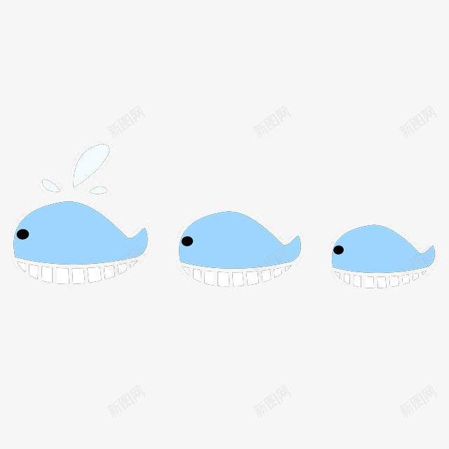 卡通Q版海豚png免抠素材_新图网 https://ixintu.com 动物 手绘海豚 海洋 蓝色 鱼类