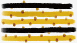 黄黑色水墨笔刷花纹矢量图素材