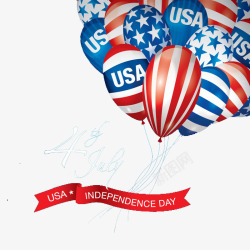 4th独立日庆祝气球高清图片