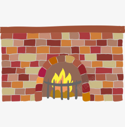 砖砌火炉手绘简图素材