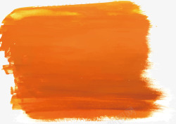 橘色水彩涂鸦笔刷矢量图素材