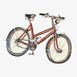 自行车手绘自自行车手绘画片高清图片