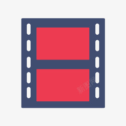 红色方形电影胶片元素矢量图素材