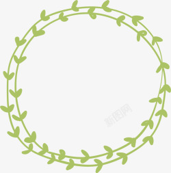 绿色藤蔓植物框架素材
