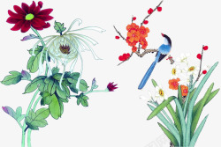 中国风花鸟素材