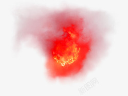 红色清新火焰效果元素素材