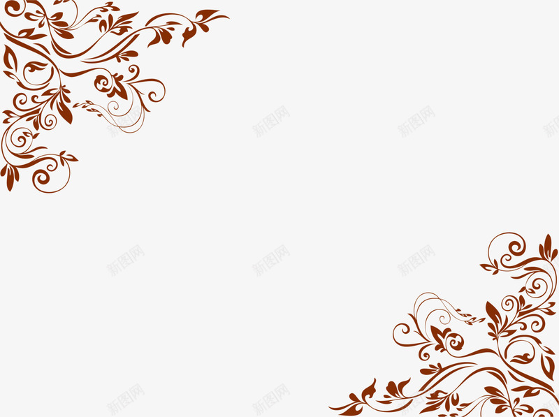 褐色树藤框架png免抠素材_新图网 https://ixintu.com 枝条 树藤 植物 藤蔓 褐色框架 边框纹理