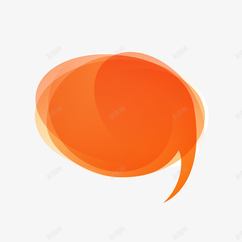 创意梦幻色彩对话框鲜橙黄png免抠素材_新图网 https://ixintu.com 时尚彩色 浮动对话框 网页对话框