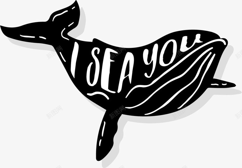 黑色大白鲸png免抠素材_新图网 https://ixintu.com 哺乳动物 大型动物 大白鲸 海洋动物 鲸鱼 黑色