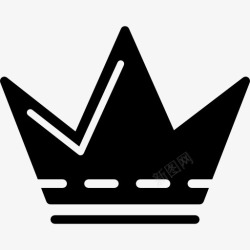王冠的变体皇冠的轮廓和白色的细节和尖头图标高清图片