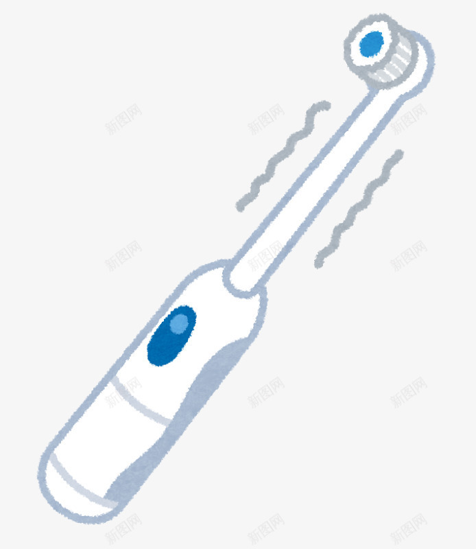 手绘牙刷png免抠素材_新图网 https://ixintu.com 手绘 手绘画 牙刷 电动牙刷