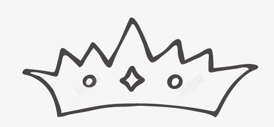 手绘元素复古皇冠png免抠素材_新图网 https://ixintu.com 复古 复古元素 标志 标志设计 皇冠