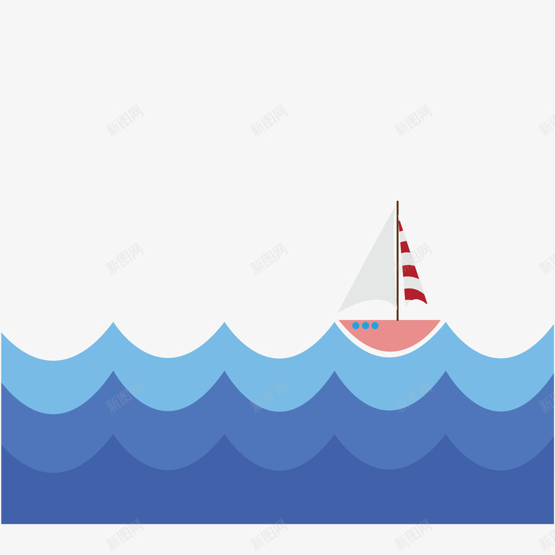 一艘帆船在独自航行的蓝色扁平化矢量图ai免抠素材_新图网 https://ixintu.com 一艘帆船在独自航行的蓝色扁平化海洋矢量免费下载 卡通 帆船 扁平化海洋 手绘 独自 蓝色海洋 矢量图