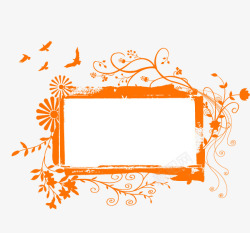 橙色欧式遮雨棚橙色欧式边框高清图片