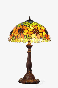 伞形印花台灯素材
