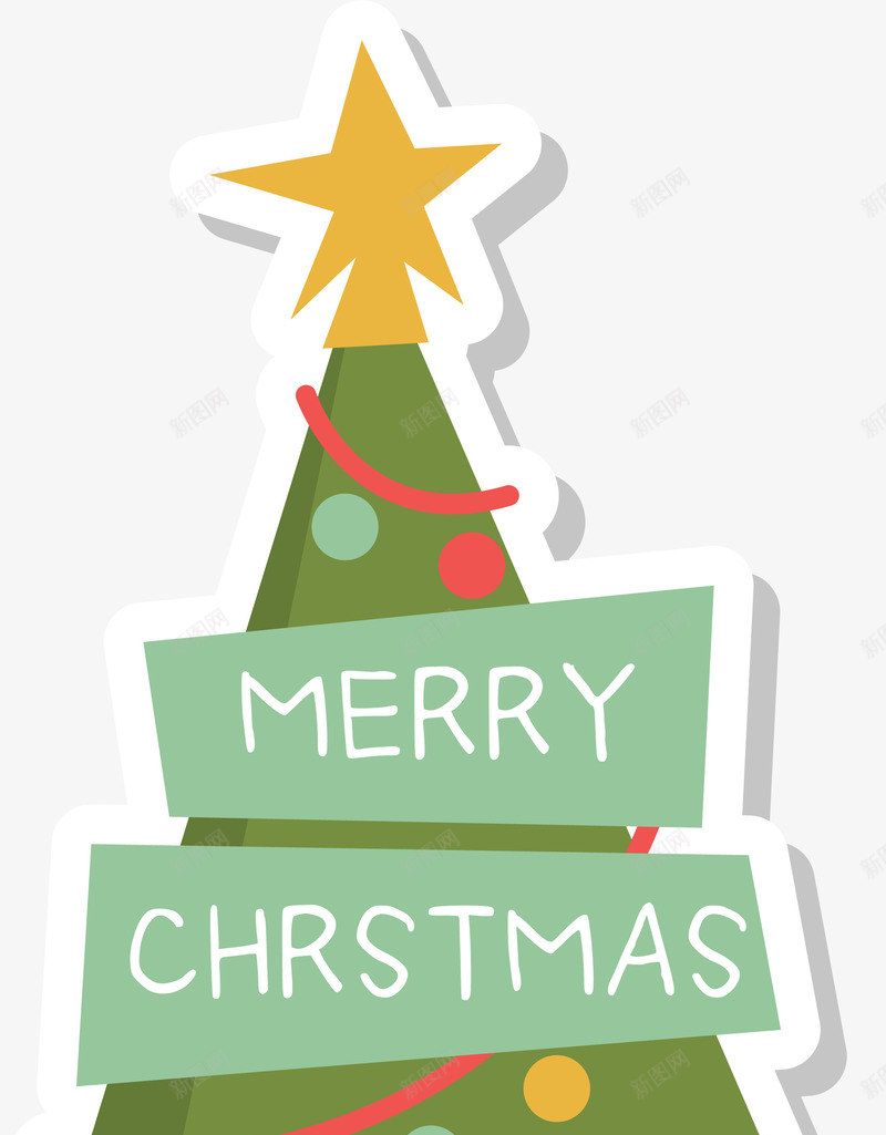 圣诞节圣诞树贴纸标签矢量图eps免抠素材_新图网 https://ixintu.com 圣诞树 圣诞节 庆祝标签 矢量图案 装饰 贴纸 矢量图