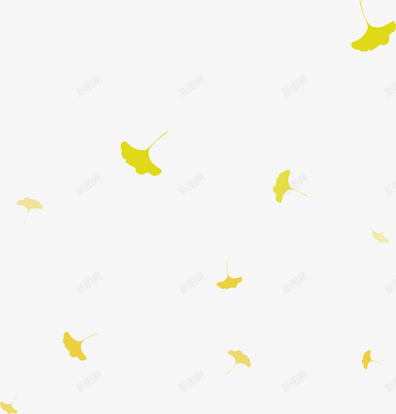 中秋节手绘黄色树叶png免抠素材_新图网 https://ixintu.com 中秋节 树叶 黄色