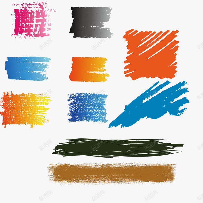 彩色传统字母书法笔刷png免抠素材_新图网 https://ixintu.com 书法 书法笔刷 传统 字母 彩色 笔刷