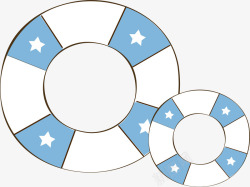 蓝色游泳圈游泳圈矢量图高清图片