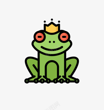 青蛙可爱童话图标图标