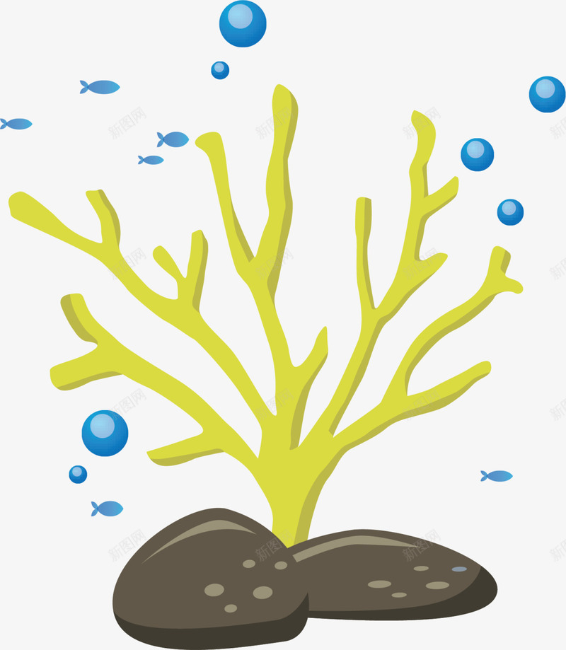 卡通海底石块珊瑚png免抠素材_新图网 https://ixintu.com 6月8号 世界海洋日 大海 石块珊瑚 自然 鱼群