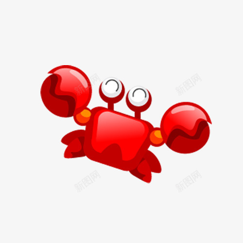手绘螃蟹png免抠素材_新图网 https://ixintu.com 卡通有趣 手绘图 海洋生物 螃蟹 装饰图案