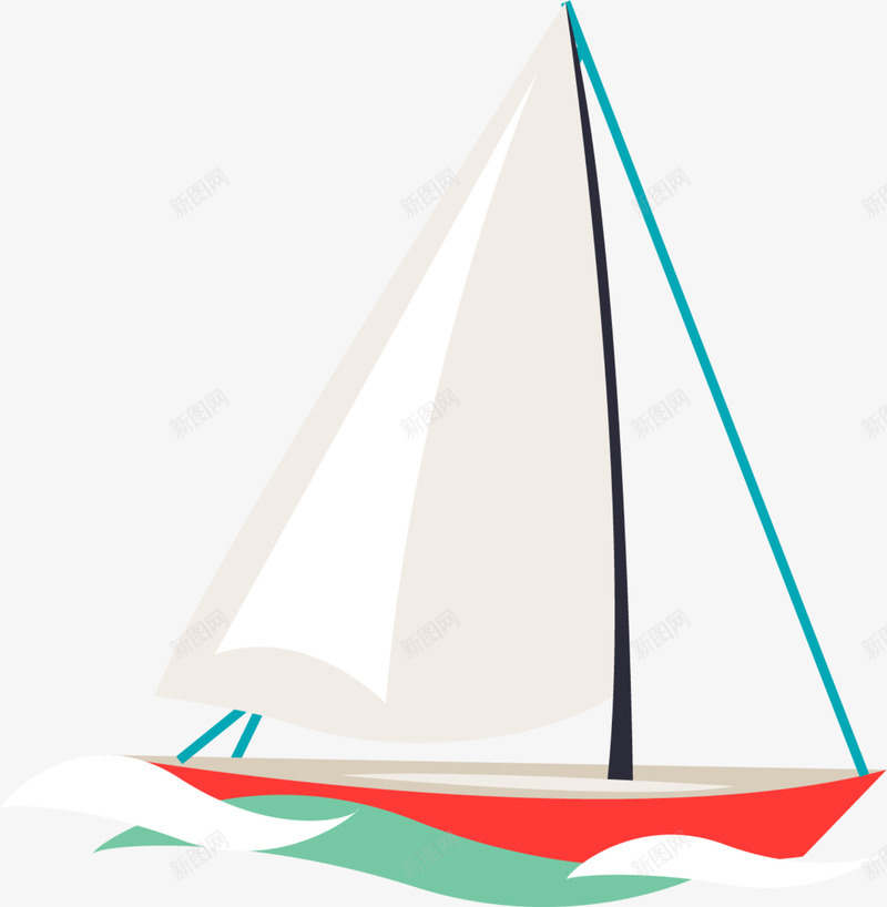 世界海洋日海上帆船png免抠素材_新图网 https://ixintu.com 世界海洋日 大海 海上帆船 爱护海洋 红色帆船 绿色海洋