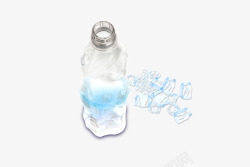 水瓶冰块矿泉水素材