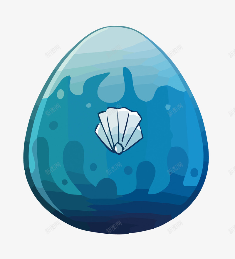 蓝色彩蛋png免抠素材_新图网 https://ixintu.com PNG PNG免费下载 PNG图片 复活节 彩蛋 海洋 蓝色