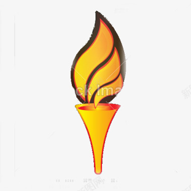 体育标志火焰的火炬图标图标