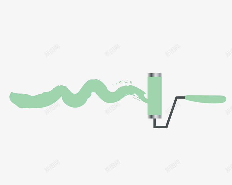 油漆笔刷效果矢量图ai免抠素材_新图网 https://ixintu.com 效果 油漆 油漆刷 绿色 矢量图