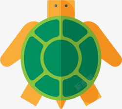 世界海洋日绿色大乌龟素材