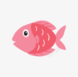 动画海鲜手绘卡通粉色小鱼高清图片