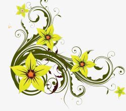挂角花纹欧式花朵花纹高清图片