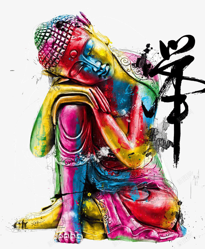 创意彩绘如来佛祖png免抠素材_新图网 https://ixintu.com 创意 如来佛祖 彩绘 彩色 手绘 绘画 缤纷色彩 艺术 设计