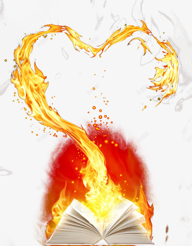 心型火焰图png免抠素材_新图网 https://ixintu.com 创意火焰 心型 心型火焰