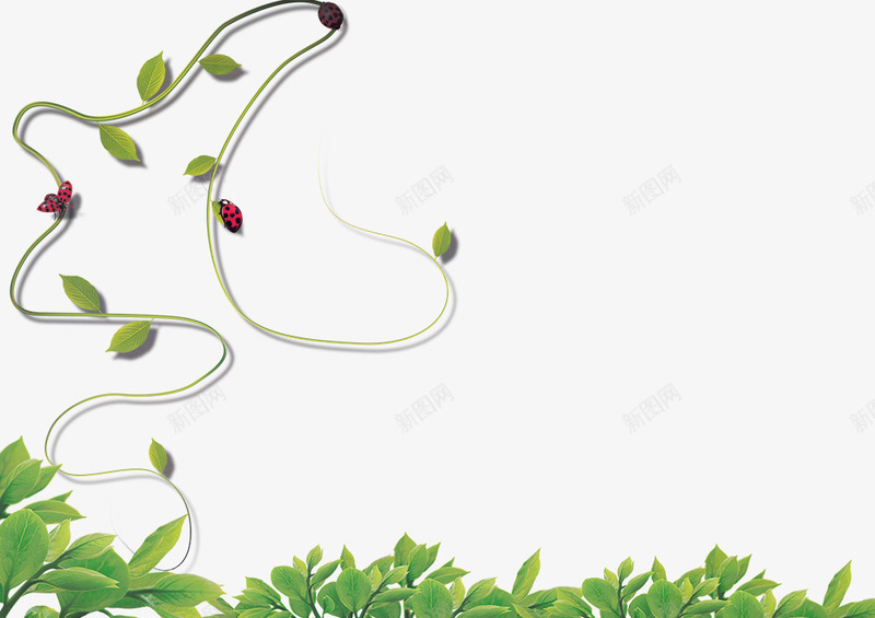 绿色藤蔓植物png免抠素材_新图网 https://ixintu.com 绿色叶片 绿色植物 藤蔓植物