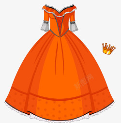 可爱公主裙素材