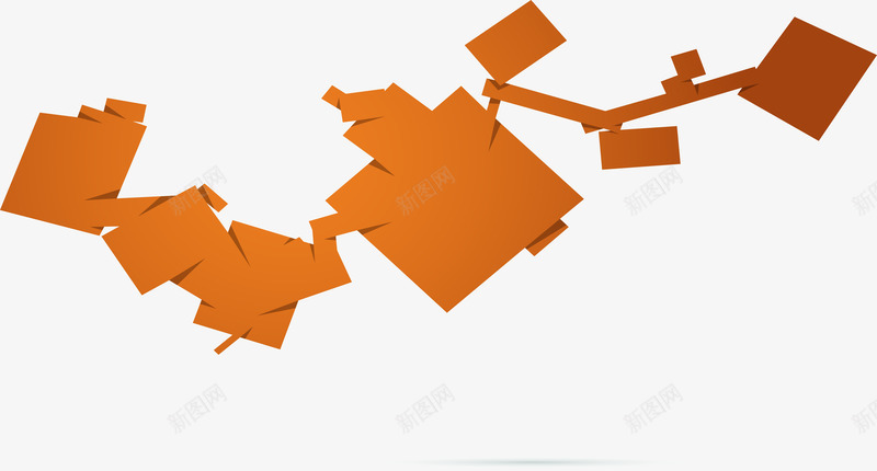色彩创意文本背景橙色png免抠素材_新图网 https://ixintu.com 创意图形 折纸科技 文本背景 橙色科技 色彩创意