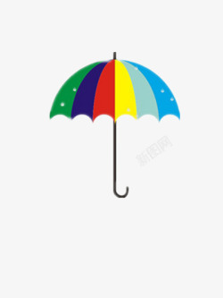 简约雨伞彩虹雨伞高清图片