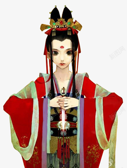 美女png免抠素材_新图网 https://ixintu.com 人物 古典 古风 笔刷 素材 美女