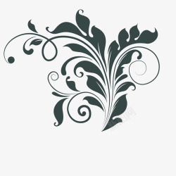 深绿缠绕的花藤素材